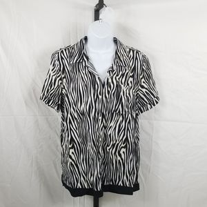 East 5th Women's Zebra Print Short Sleeve Shirt